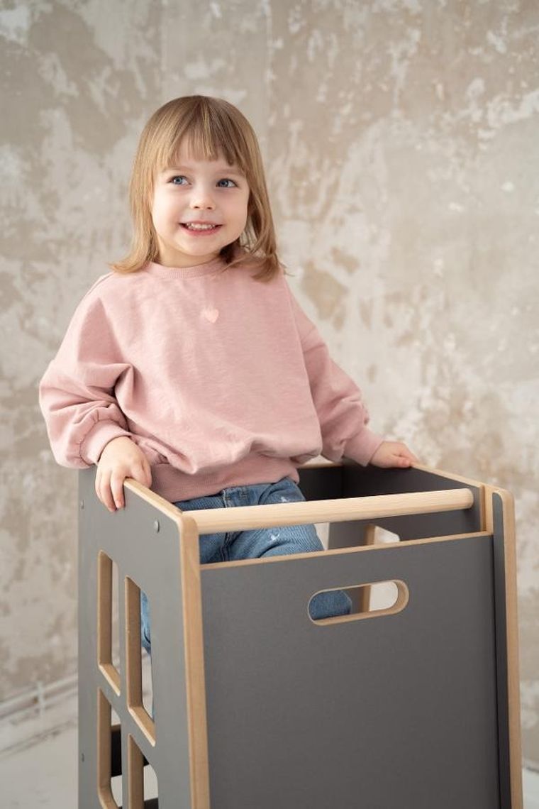 tupti.wood, Kitchen Helper, Extra Safe, pomocnik kuchenny, szary