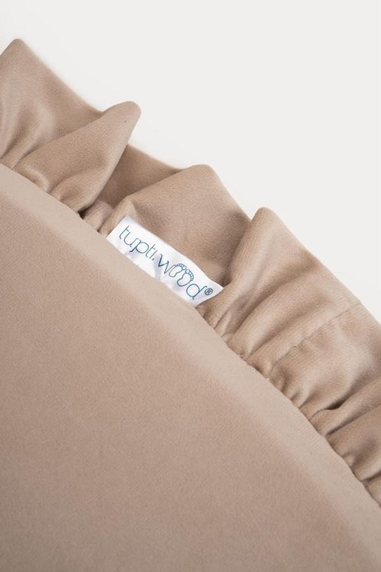 tupti.wood, mata piankowa z falbanką, beżowa