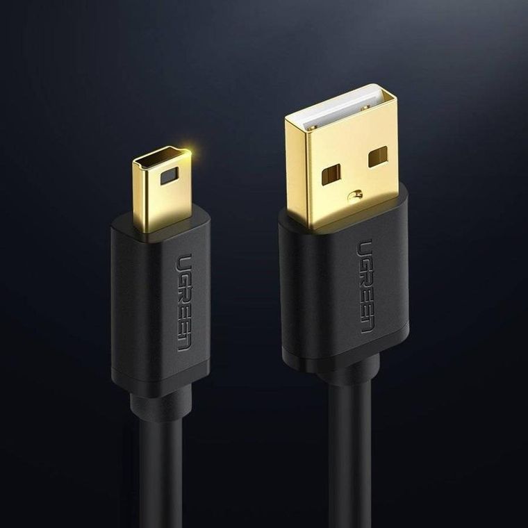 Ugreen, kabel, USB - mini USB 480 Mbps, 3m, US132, czarny