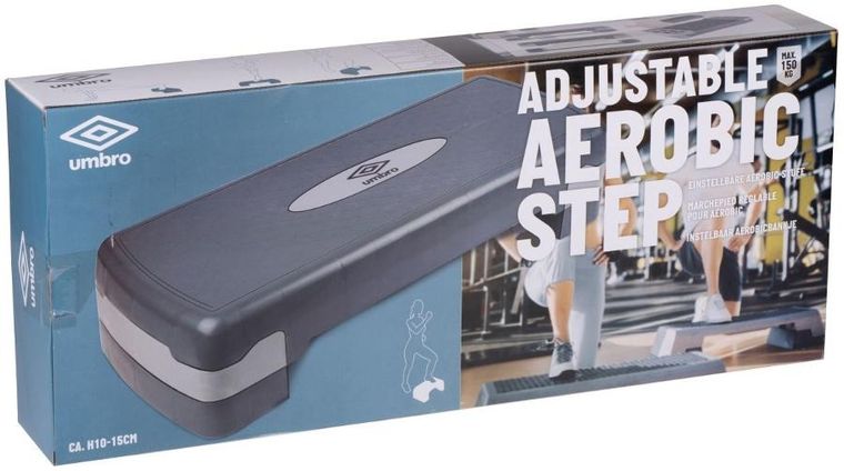 Umbro, step do aerobicu, 2 stopniowa regulacja, szary