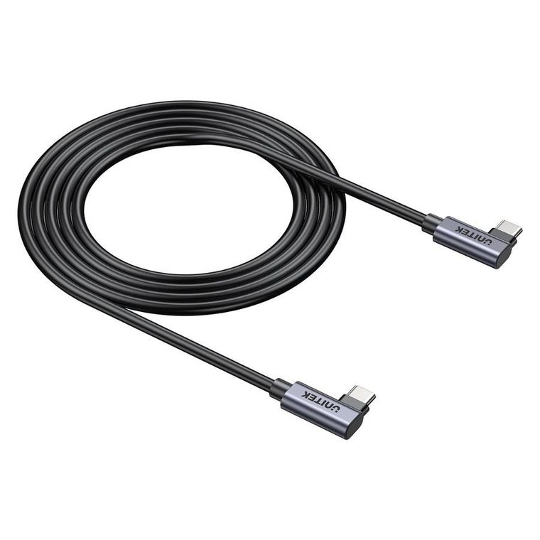 Unitek, kabel, USB-C, kątowy 90°/90° PD 100W, M/M, 1m