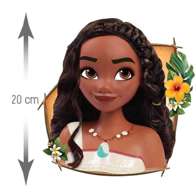 Vaiana 2, Moana, głowa do stylizacji z akcesoriami