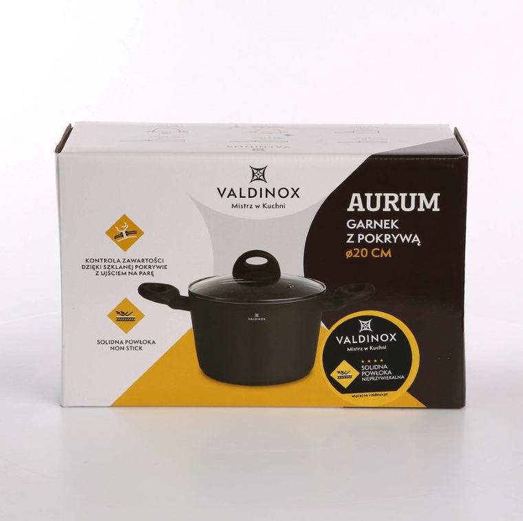 Valdinox, Aurum, garnek z pokrywą, 3,2 l, 20 cm