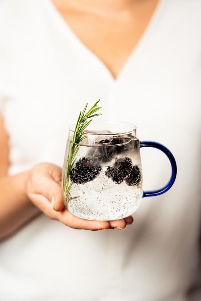 Vialli Design, Bolla, szklanki z uchem, niebieskie, 400 ml, 2 szt.