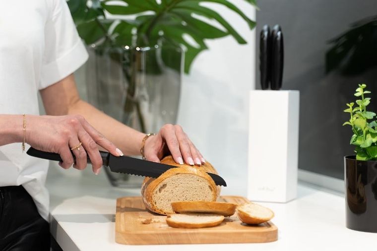 Vialli Design, Caro, zestaw noży w białym bloku, 5 szt.