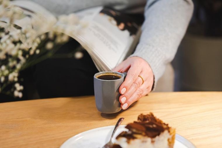 Vialli Design, dwa kubki ceramiczne z uszkiem, 80 ml, Fuori szare