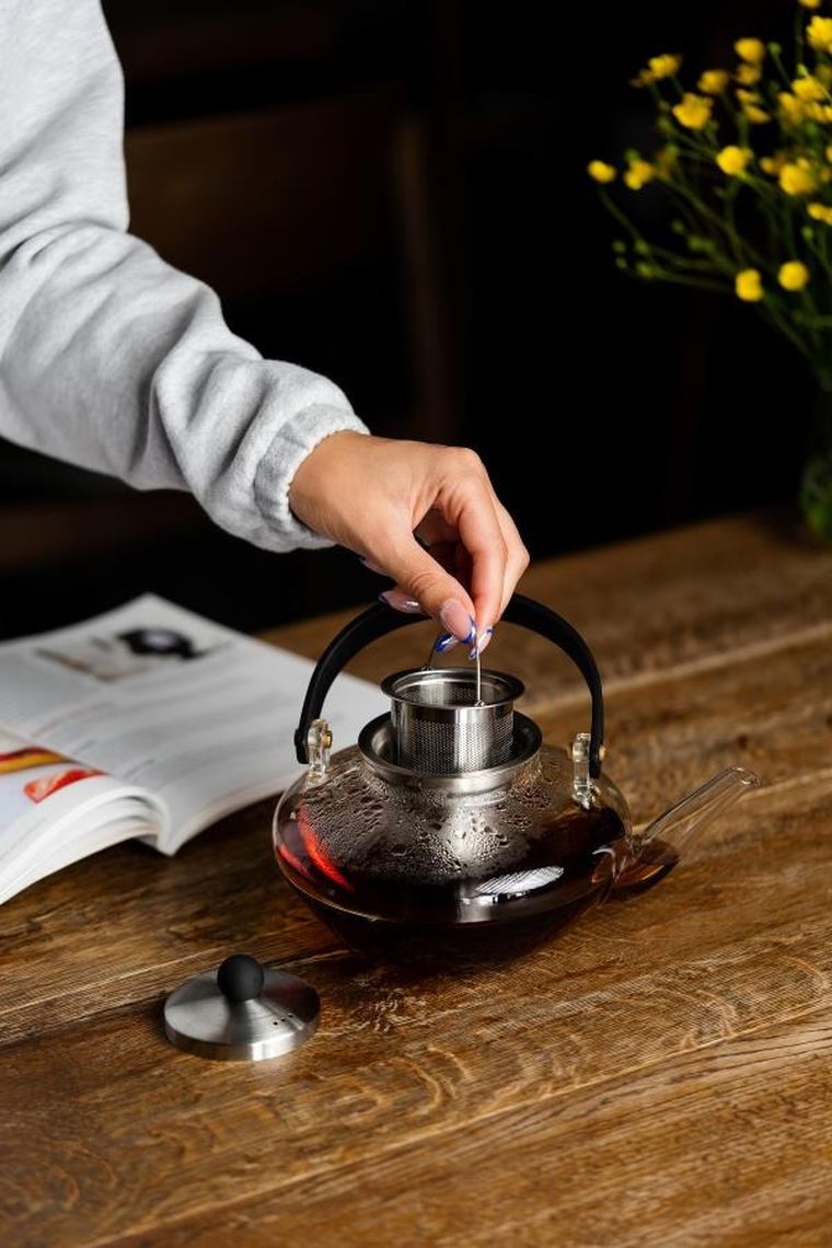 Vialli Design, Eva, zaparzacz do herbaty, srebrny, 800 ml, 1630