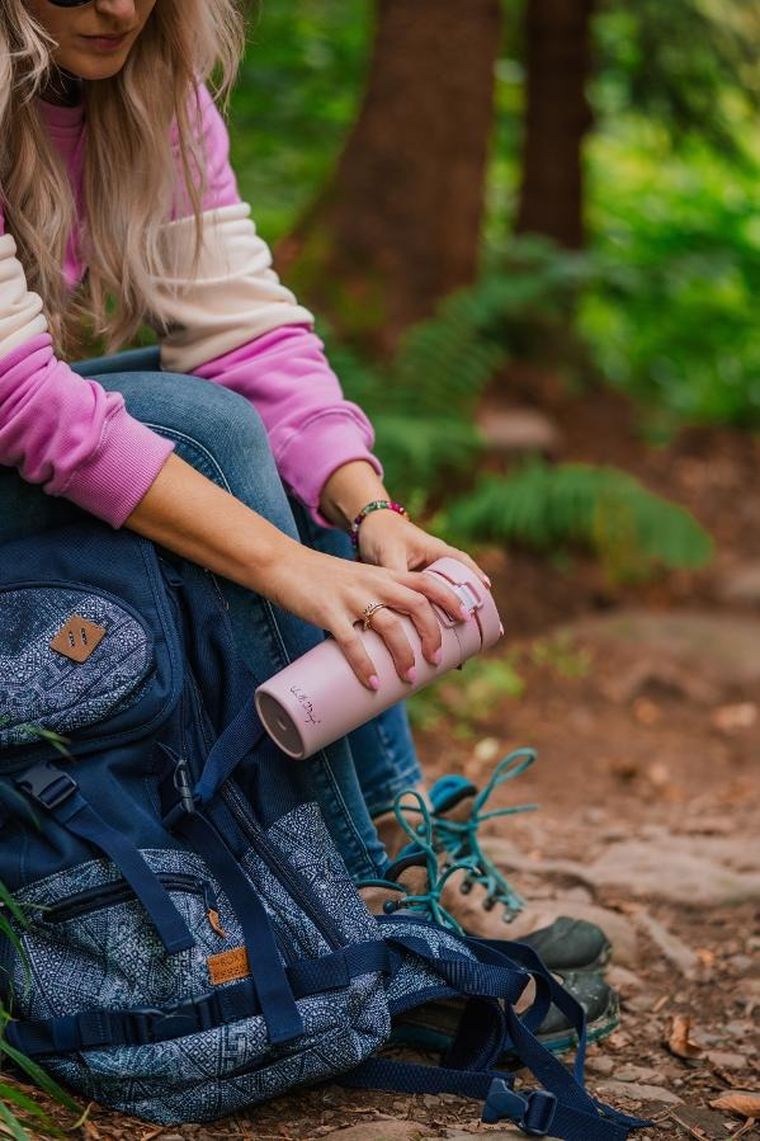 Vialli Design, Fuori, kubek termiczny, różowy, 400 ml