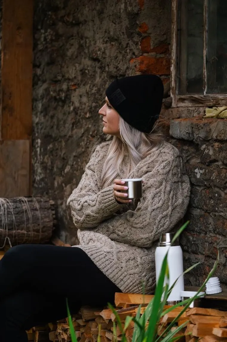 Vialli Design, Fuori, termos turystyczny, biały, 1l