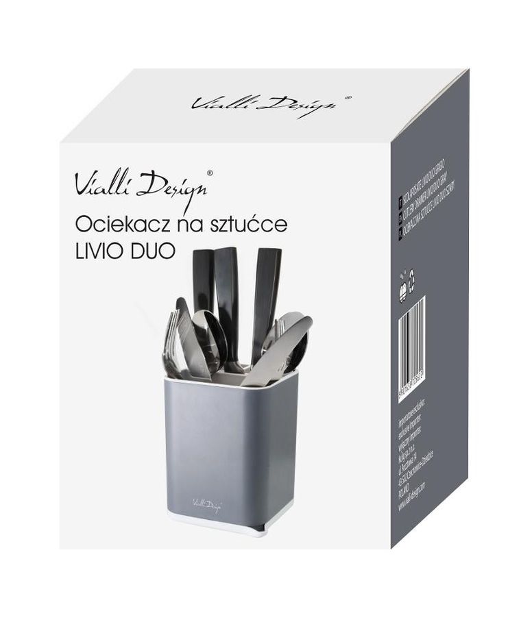 Vialli Design, Livio Duo, ociekacz na sztućce, szary