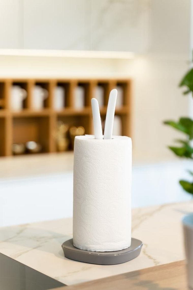 Vialli Design, Livio, stojak na ręcznik papierowy, szaro-biały, 23611