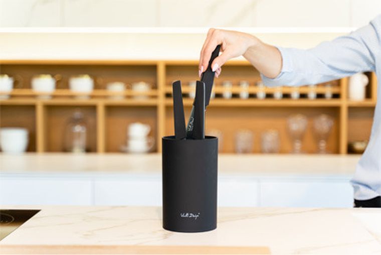 Vialli Design, stojak do noży, czarny