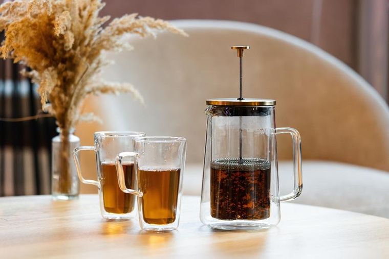 Vialli Design, zaparzacz do herbaty, 1000 ml, Diva złoty mat