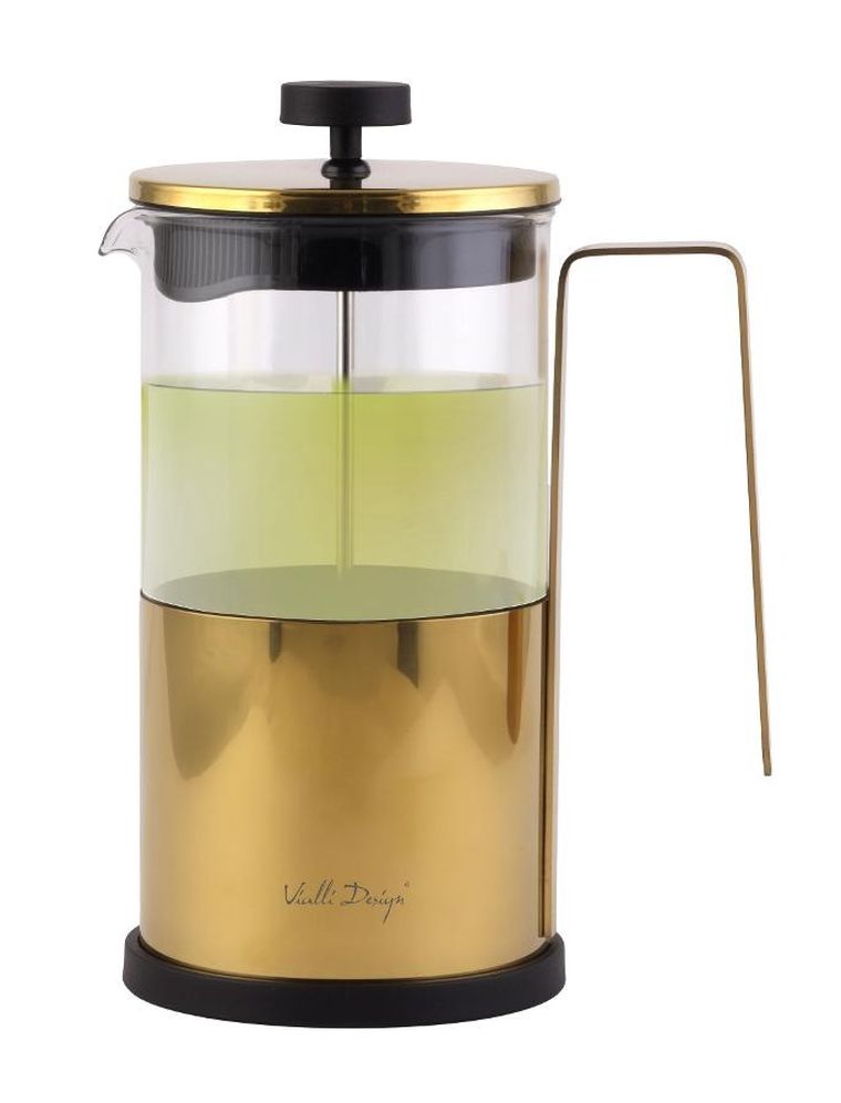 Vialli Design, zaparzacz do kawy i herbaty, 1000 ml, Diamante złoty