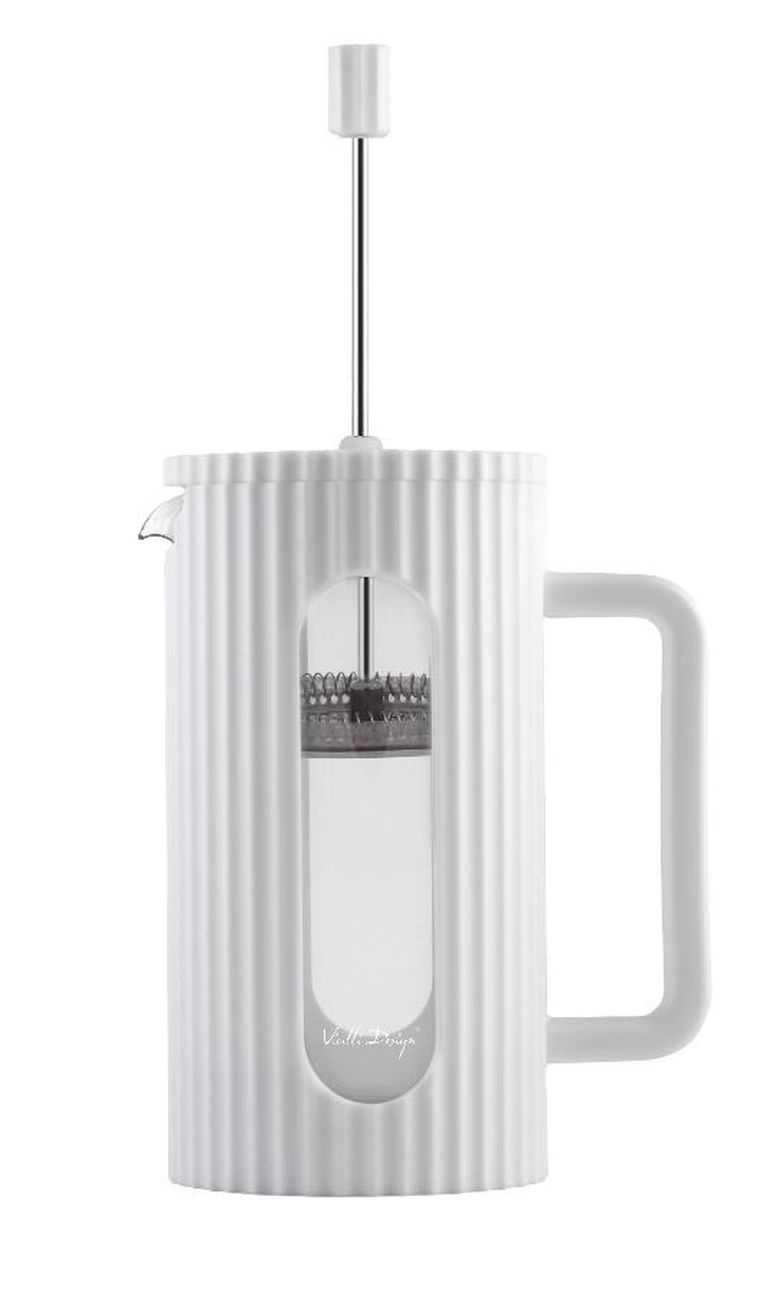 Vialli Design, zaparzacz do kawy i herbaty, 1000 ml, Livio, biały