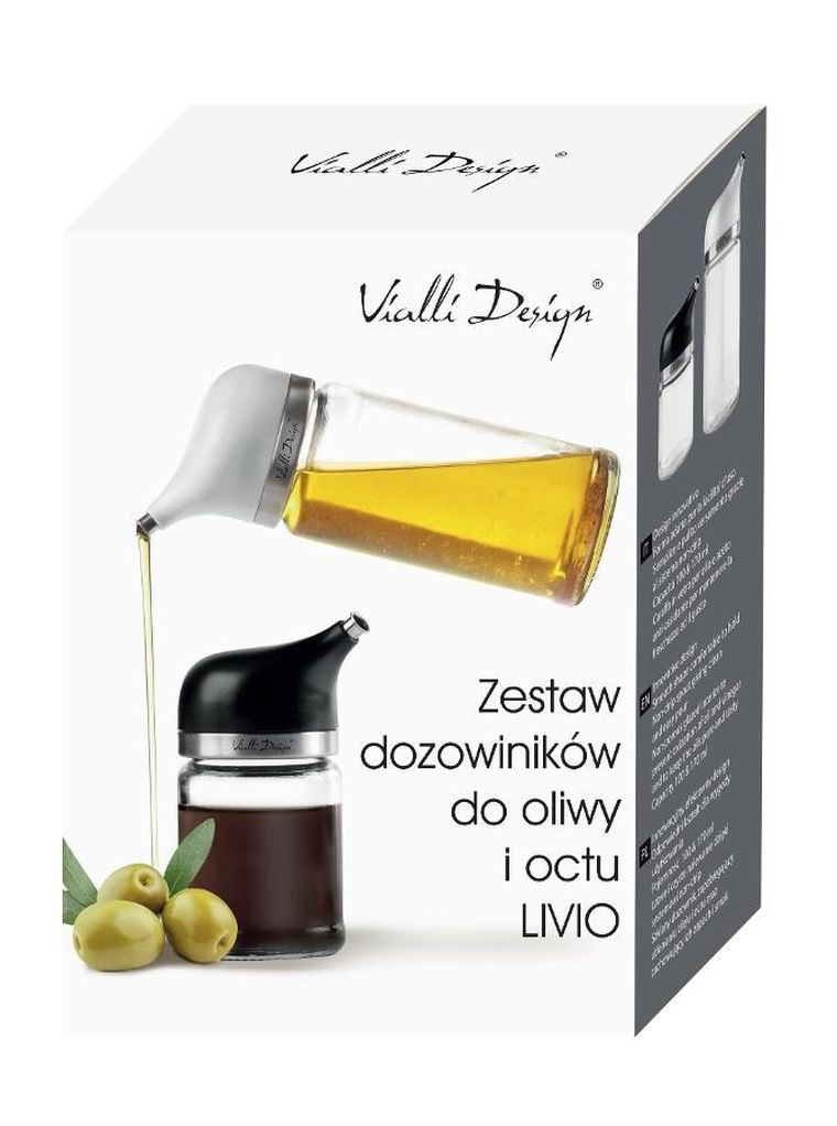 Vialli Design, zestaw 2 dozowników do oliwy i octu, Livio