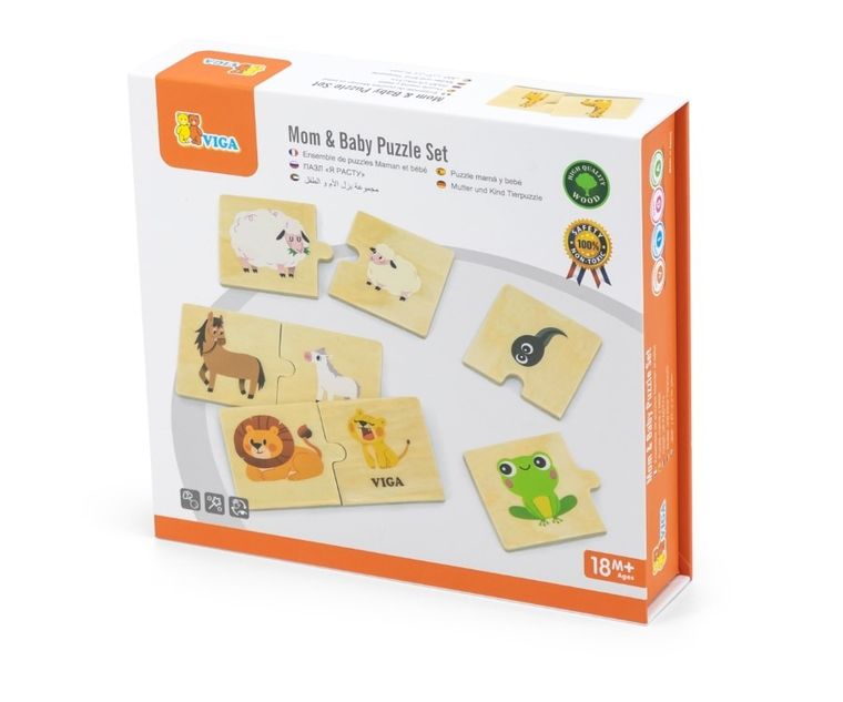 Viga, Mama i dziecko, połącz pary, puzzle logiczne