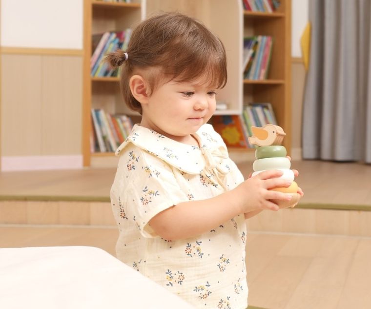 Viga, PolarB, drewniana wieża do układania, Ptaszek