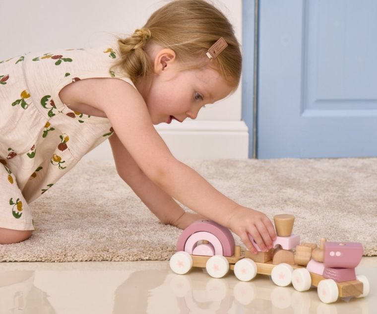 Viga, PolarB, drewniany pociąg z elementami do układania