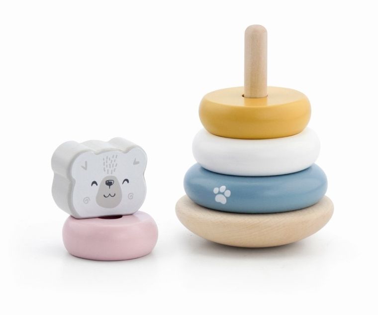 Viga, PolarB, zestaw do ciągnięcia i piramidka, miś