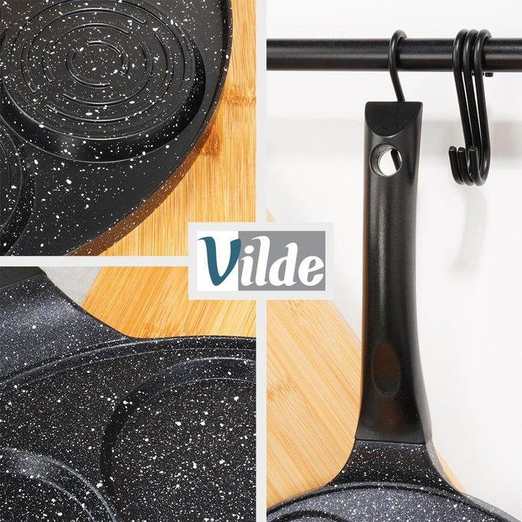 Vilde, Basic Line, patelnia do jajek, granitowa, 7 otworów, 26 cm