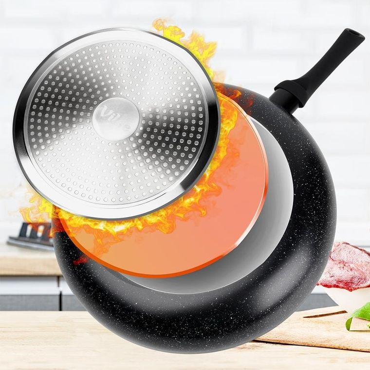 Vilde, Black Line, patelnia granitowa, 32 cm