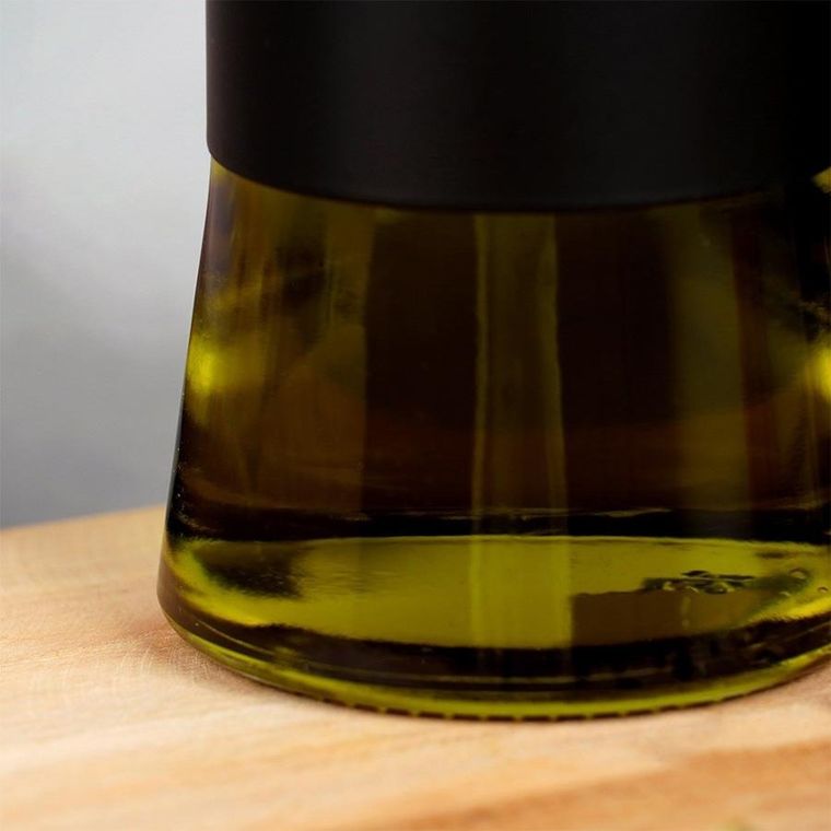 Vilde, butelki na oliwę i ocet, szklane, czarne, 300 ml, 2 szt.