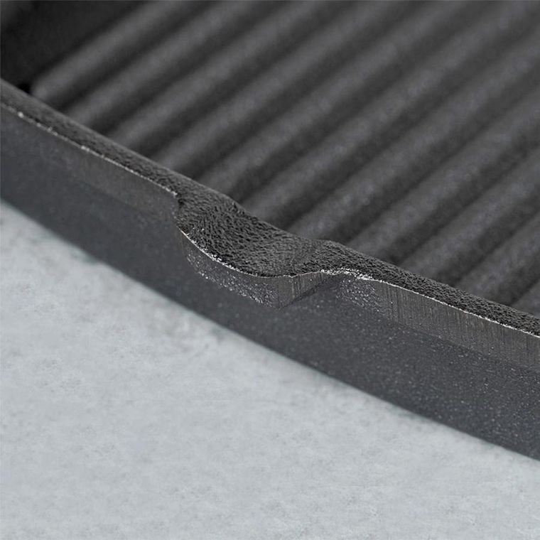 Vilde, Cast Line, patelnia grillowa żeliwna z silikonową nakładką, 24 cm