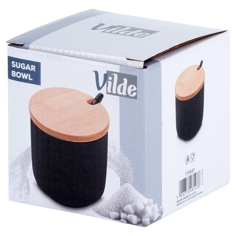 Vilde, cukierniczka ceramiczna, czarna