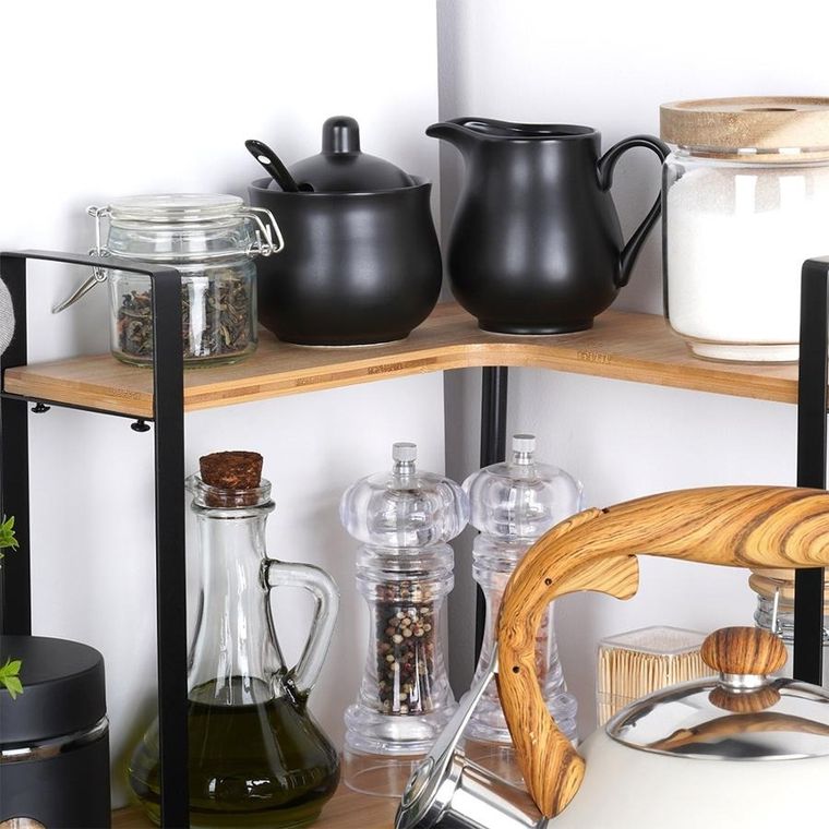 Vilde, cukierniczka i mlecznik, porcelanowe, czarne, 3 elementy