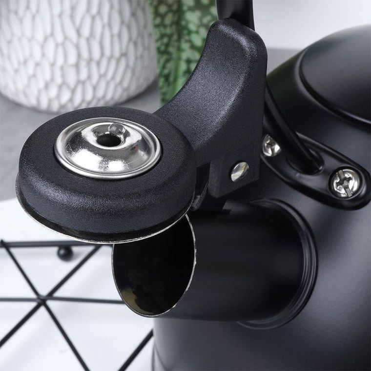 Vilde, czajnik z gwizdkiem, stalowy, czarny, 2.5l