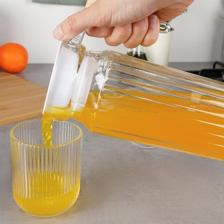 Vilde, dzbanek szklany z pokrywką wąski do lodówki, 1 l