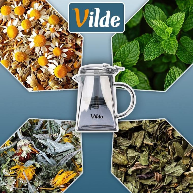 Vilde, dzbanek z zaparzaczem spustowym do herbaty, szklany, 730 ml
