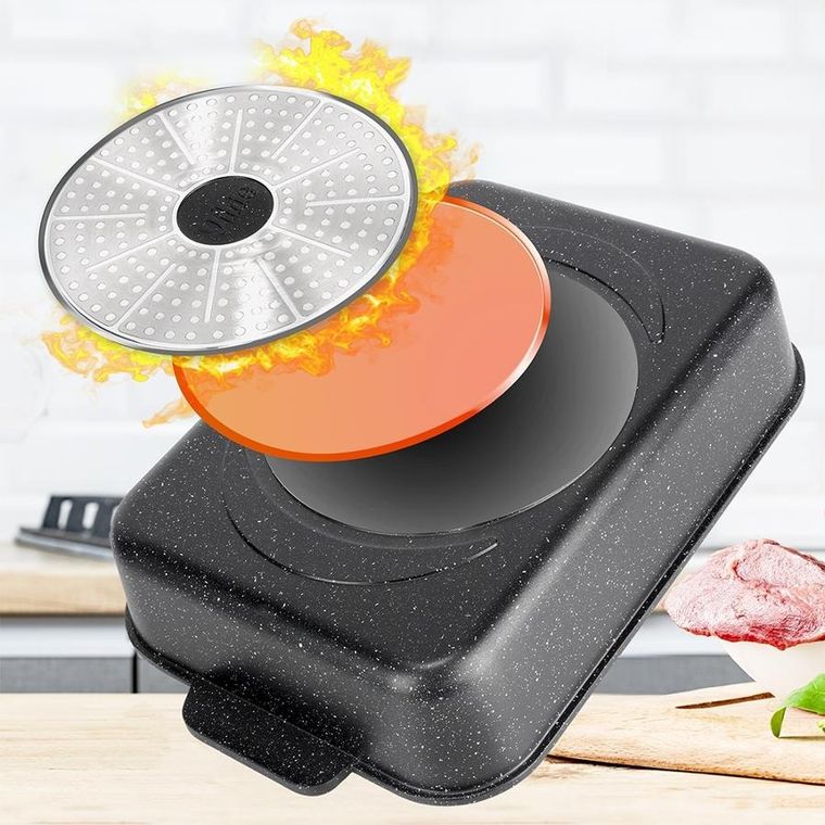 Vilde, Granitica, brytfanna granitowa z pokrywką, 3,5l, 35-23-12 cm