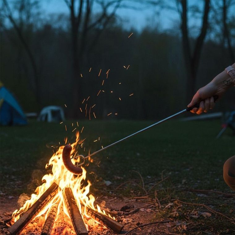 Vilde, kij na ognisko, rozkładany stalowy, 24-72 cm