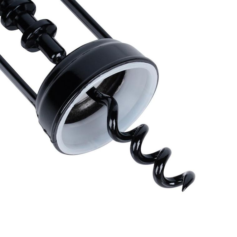 Vilde, korkociąg do wina, metalowy czarny, 16 cm