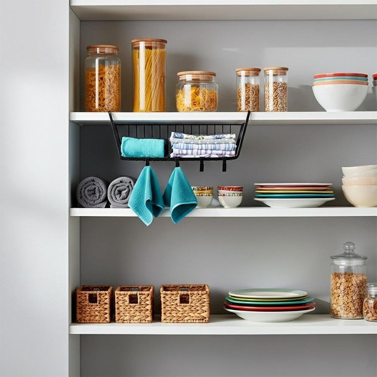 Vilde, koszyk podwieszany pod półkę, metalowy, czarny, 40,5-26-16 cm