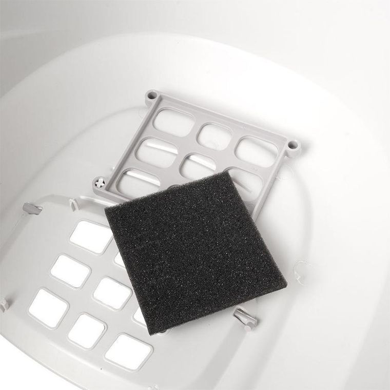 Vilde, kuweta dla zwierząt z filtrem, szara, 45-35-33 cm