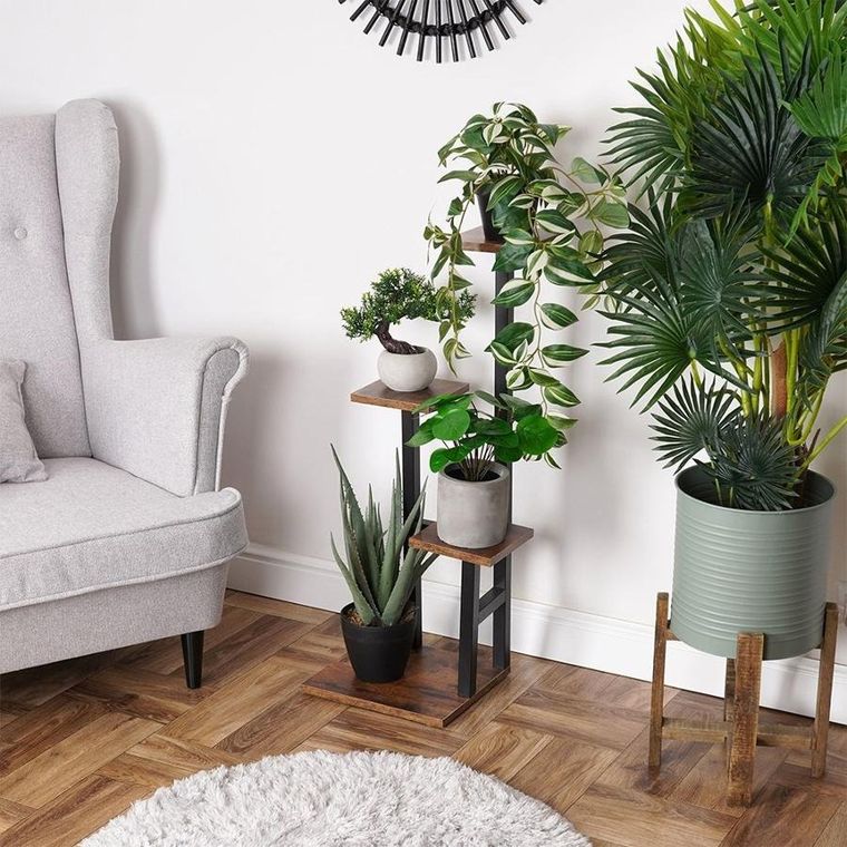 Vilde, kwietnik metalowy 4-poziomowy, 84 cm