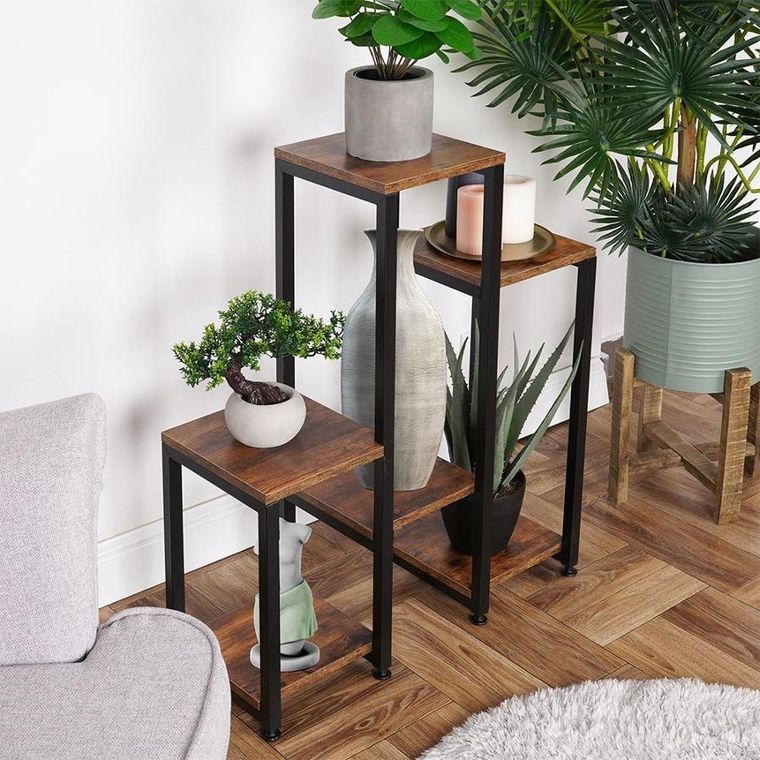 Vilde, kwietnik metalowy 6-poziomowy, 80 cm