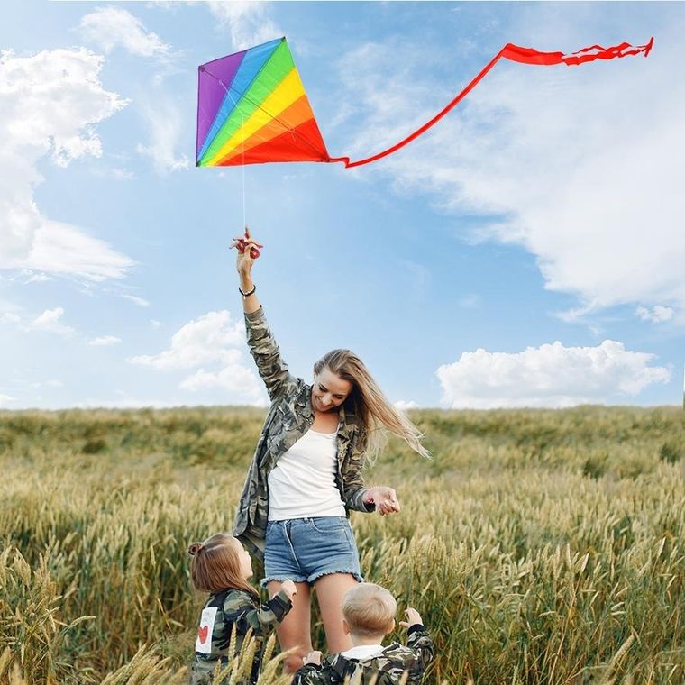 Vilde, latawiec tęczowy, 87-81 cm