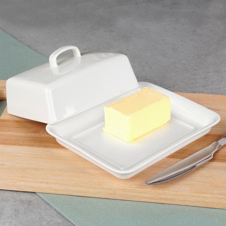 Vilde, maselniczka ceramiczna, biała