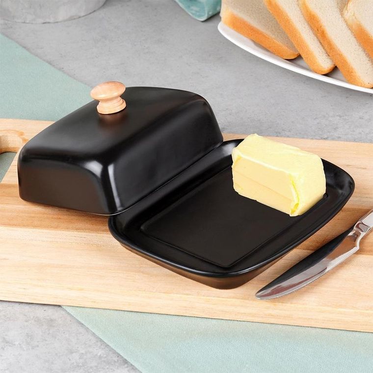 Vilde, maselniczka ceramiczna, czarna