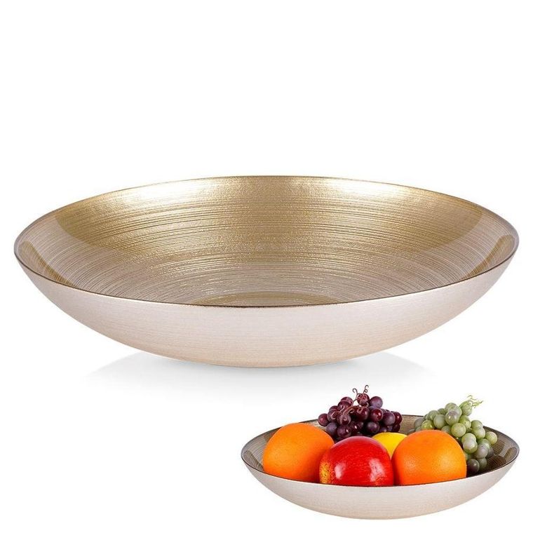Vilde, miska misa złota szklana, patera 30 cm, 2,2 l