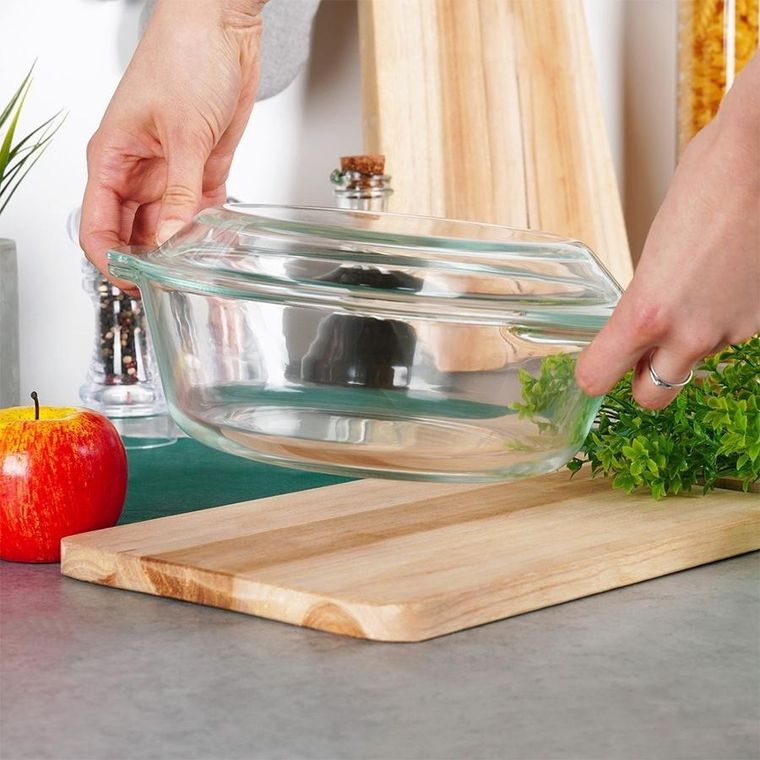 Vilde, naczynie żaroodporne z pokrywką, szklane, 2 l+750 ml