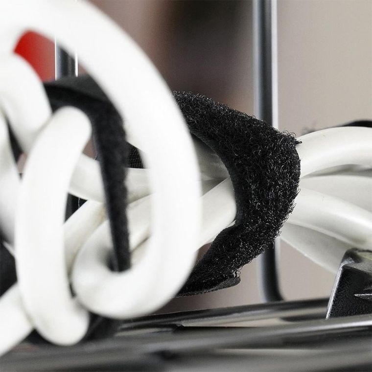 Vilde, organizer na kable pod blat biurka, metalowy czarny