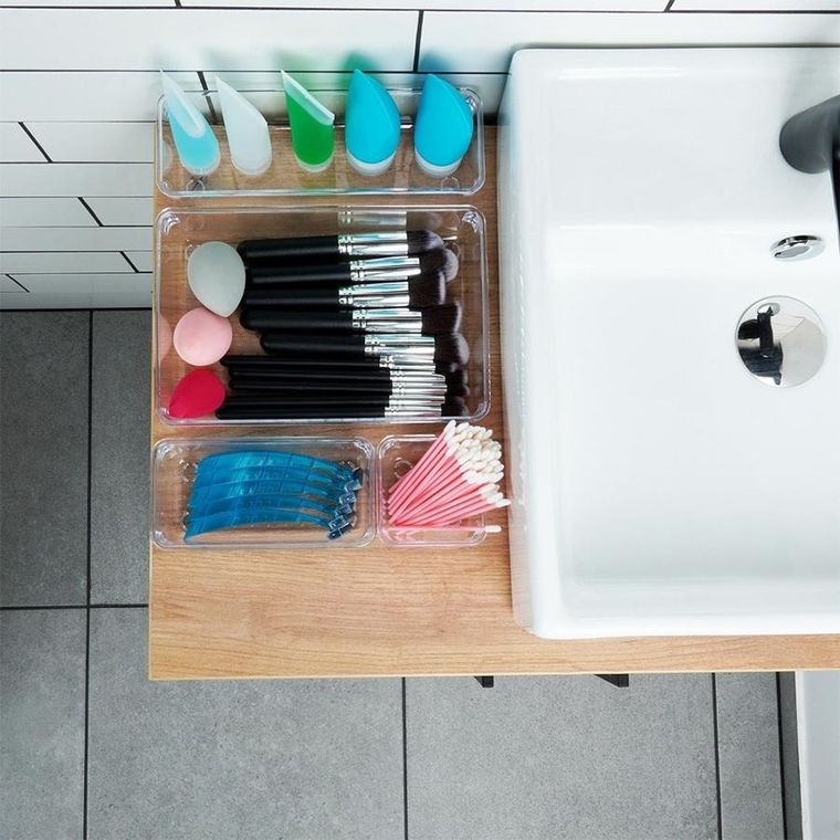 Vilde, organizer na kosmetyki do makijażu, akrylowy, 4 el.