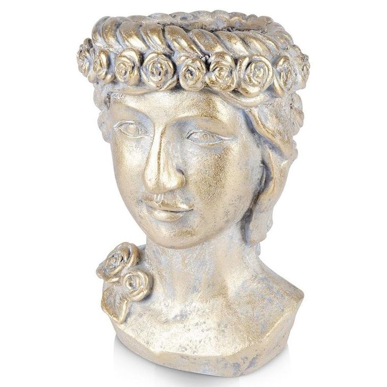 Vilde, osłonka na doniczkę, złota głowa, 33 cm