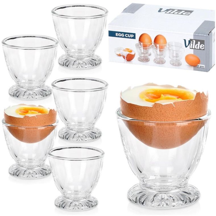 Vilde, podstawka na jajko, szklana, 6 szt.