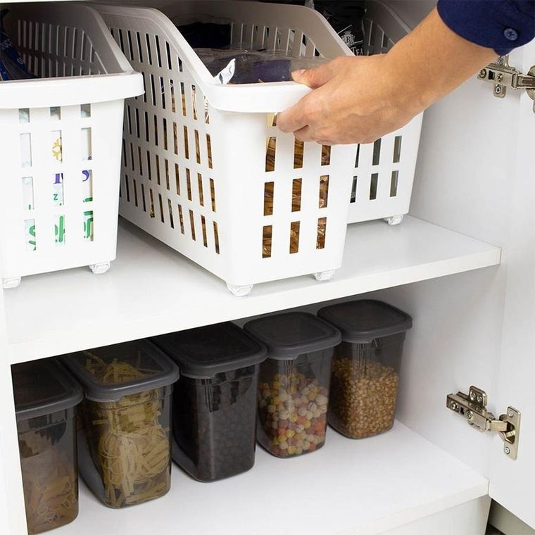 Vilde, pojemnik do przechowywania, na kółkach biały wąski, 13l